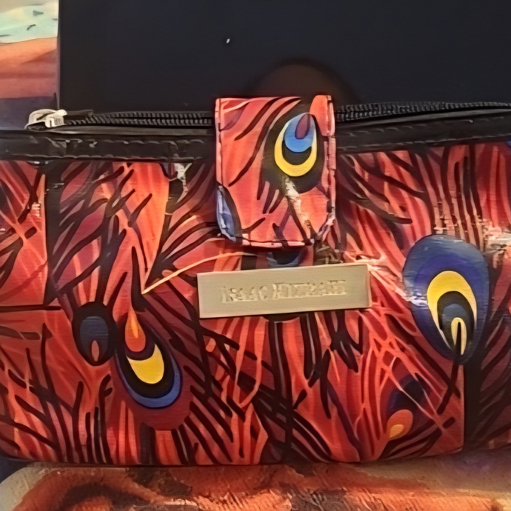 Isaac Mizrahi Vibrant Red and Blue Cosmetic Bag